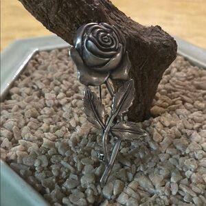 Sterling Silver vintageRose Brooch
